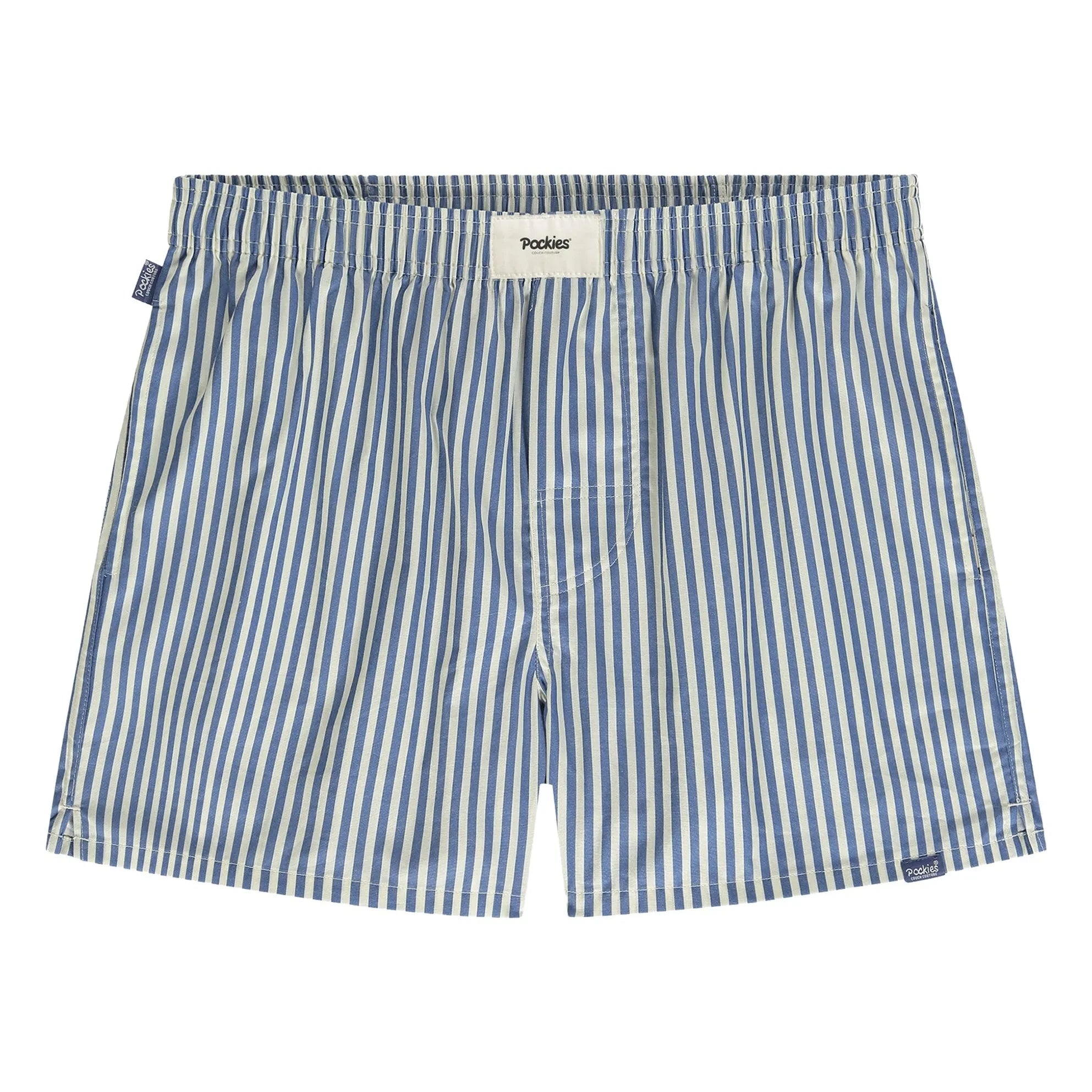 Pockies - Boyfriend Gestreifte Boxershorts | Blau