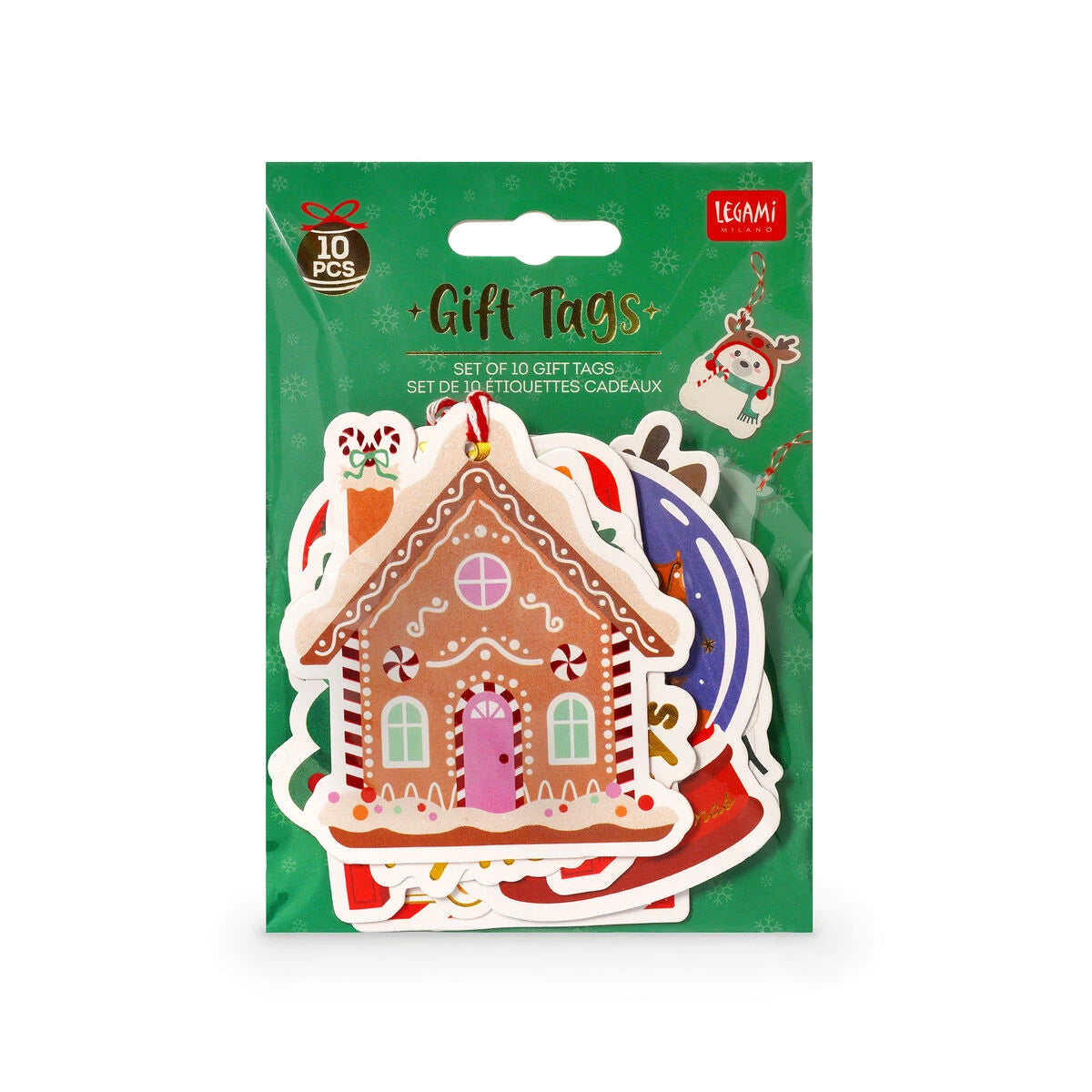 Legami - Set 10 Weihnachtsgeschenkanhänger