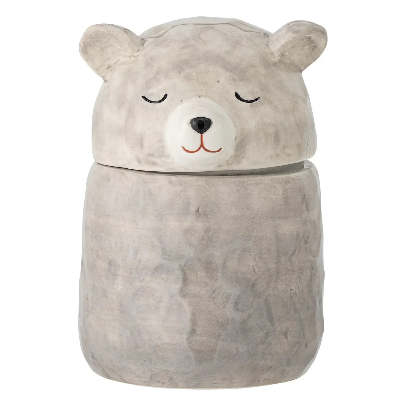 Bloomingville Mini - Puk Stoneware Saklama Kutusu | Açık Gri
