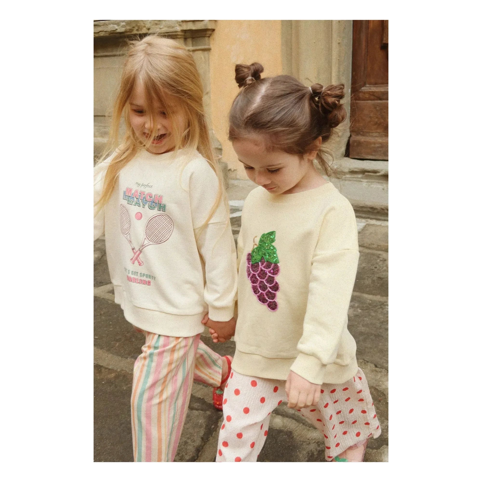 Konges Sløjd - Loupy Match Bio-Baumwoll-Sweatshirt | Creme