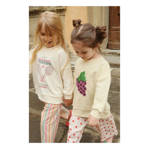 Konges Sløjd - Loupy Match Bio-Baumwoll-Sweatshirt | Creme