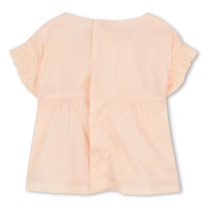Chloé – Set aus Bio-Baumwollbluse und Bloomer | Staubrosa