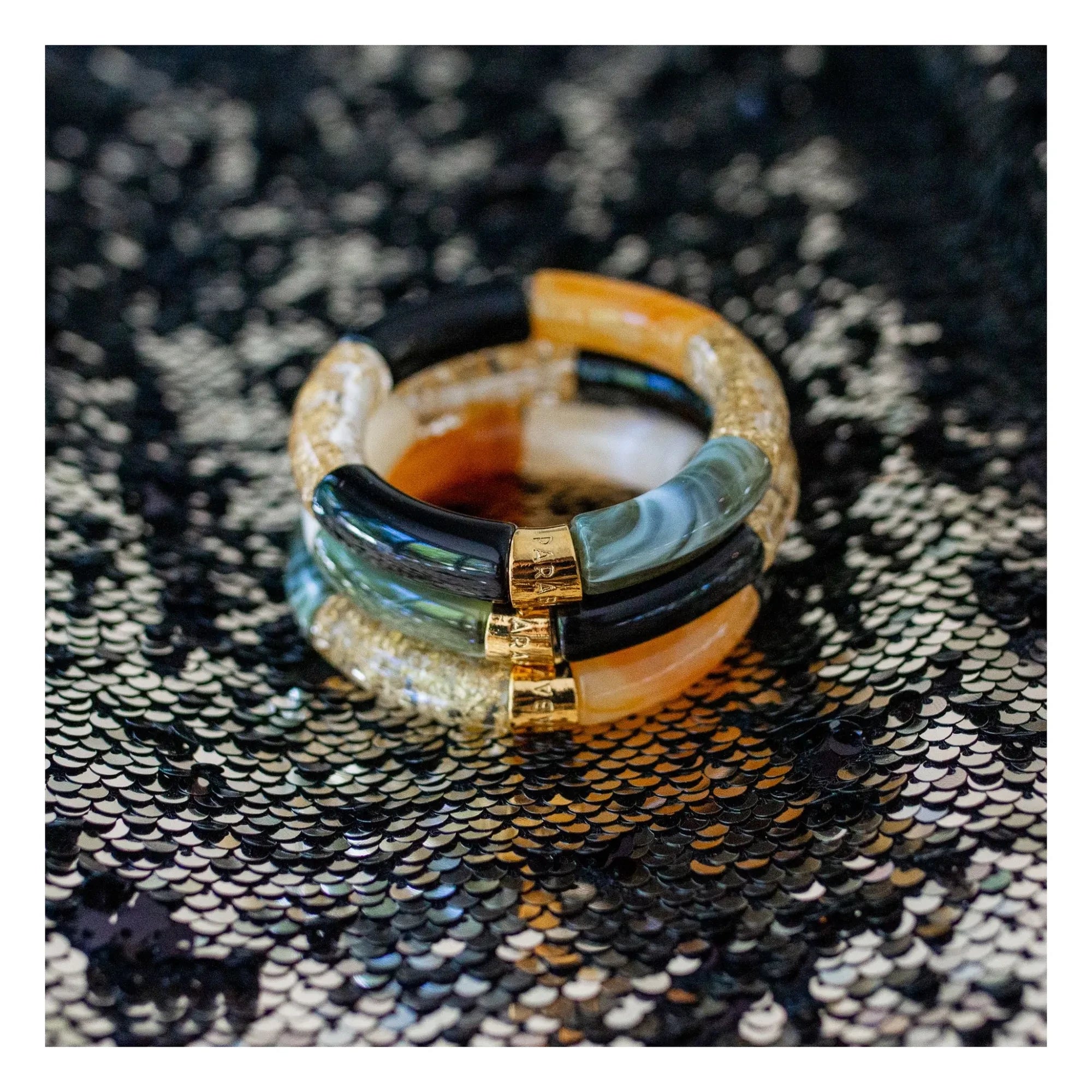 Parabaya - Trio Black Night Armbänder | Schwarz