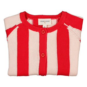 Louis Louise - Gestreifte Gulsah Strickjacke | Rot
