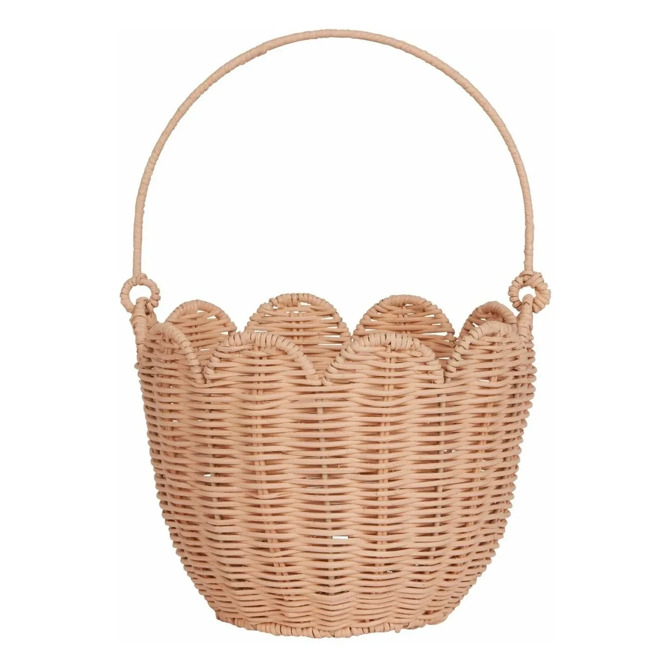 Olli Ella - Blatt Rattan Korb | Pfirsich