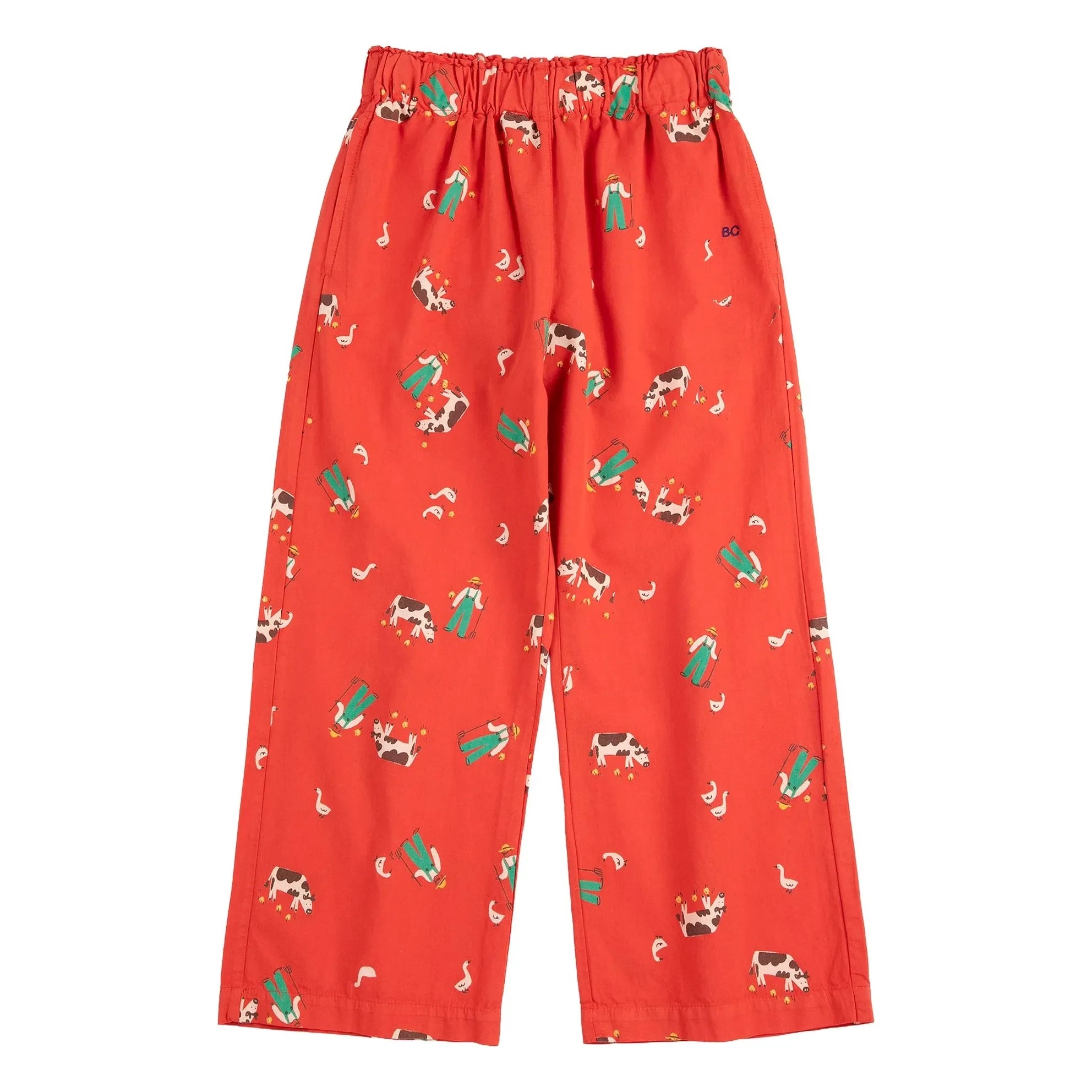Bobo Choses - Bio-Baumwoll-Hose Bauernhof | Rot