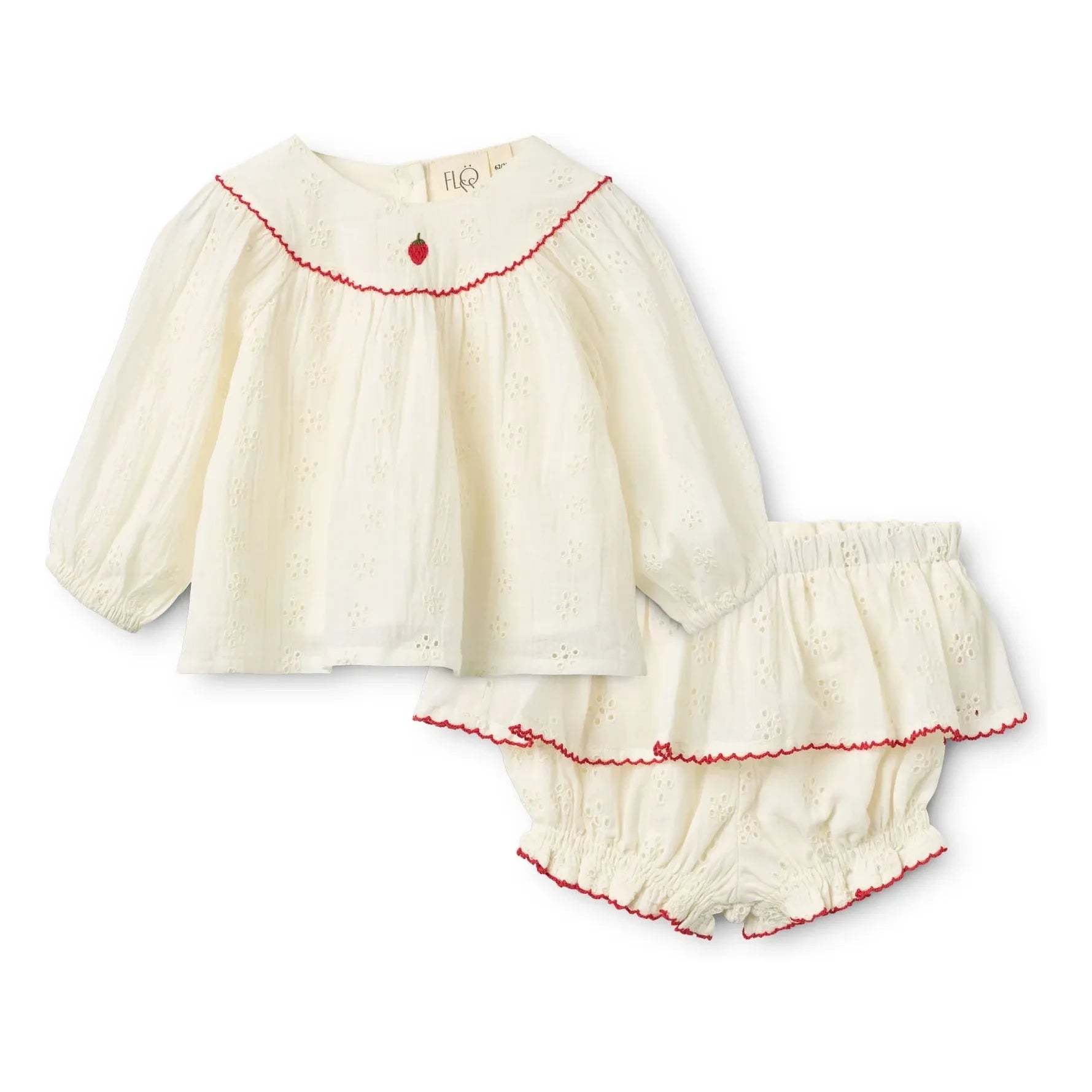 Flöss - Claire Bluse und Shorts Set | Ecru
