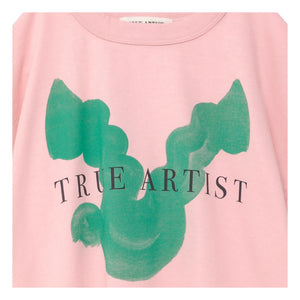 True Artist - T-Shirt Nr. 1 Vogel Bio-Baumwolle | Blassrosa