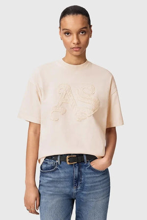 AllSaints Damen-Baumwoll-T-Shirt INSIGNIA