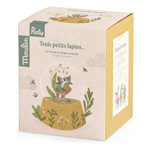 Moulin Roty - Spieluhr Schneekugel - Trois petits lapins