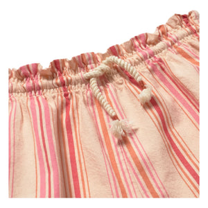 Cozmo - Nia Gestreifte Bio-Baumwollshorts | Rosa