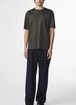 NN.07 - Nat Logo 3525 organische Baumwoll-T-Shirt | Dunkel Khaki