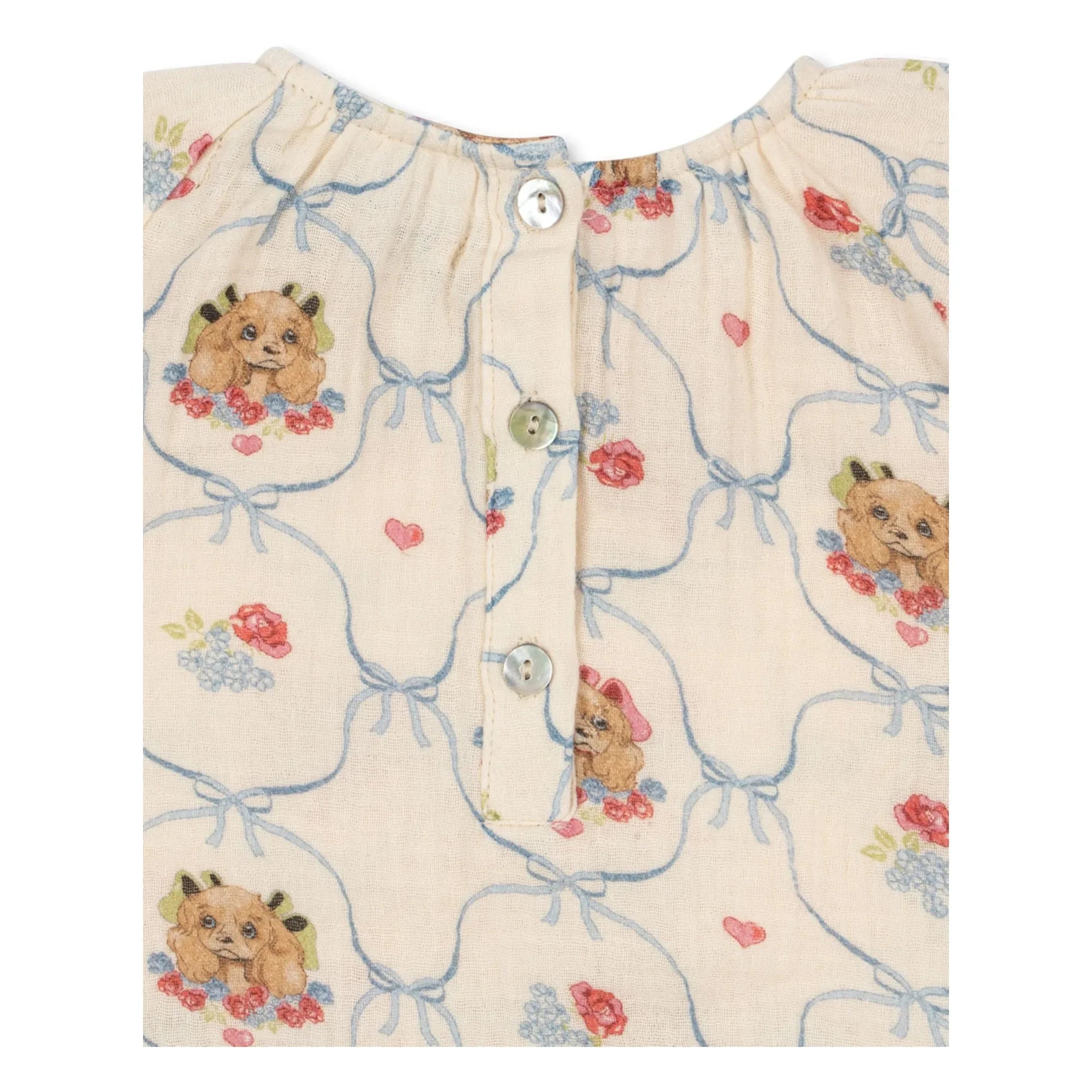 Konges Sløjd - Coco Dogs Bio-Baumwollbluse | Ecru