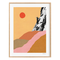 Ciel Glue - Mountain Nr. 4 Kletterplakat - Limitierte Auflage | Orange