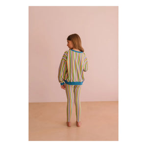 We Are Kids – Nour Gestreifte Leggings aus Bio-Baumwolle | Blassrosa