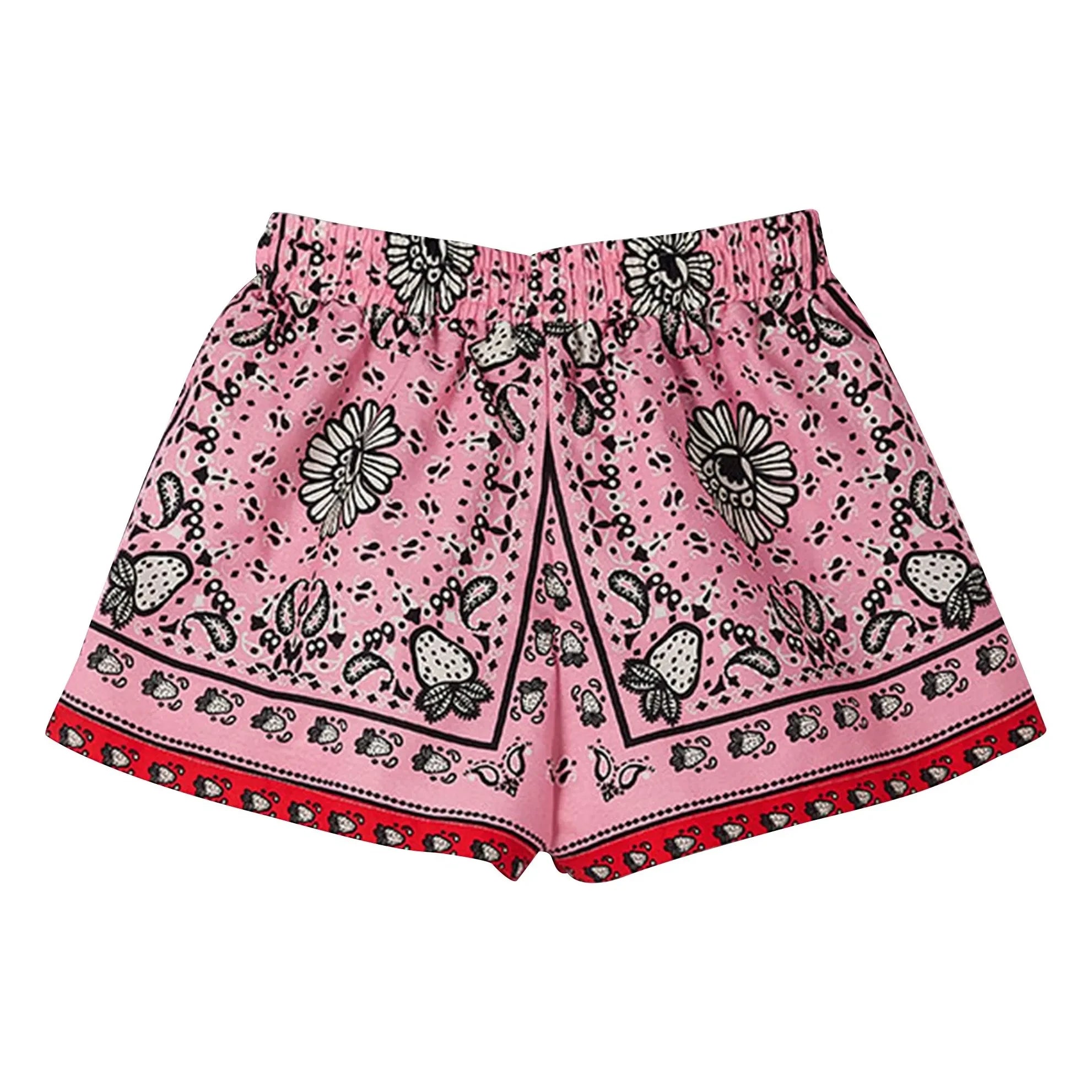 Fabula - Rosa Kurzes Bandana mit Bändern