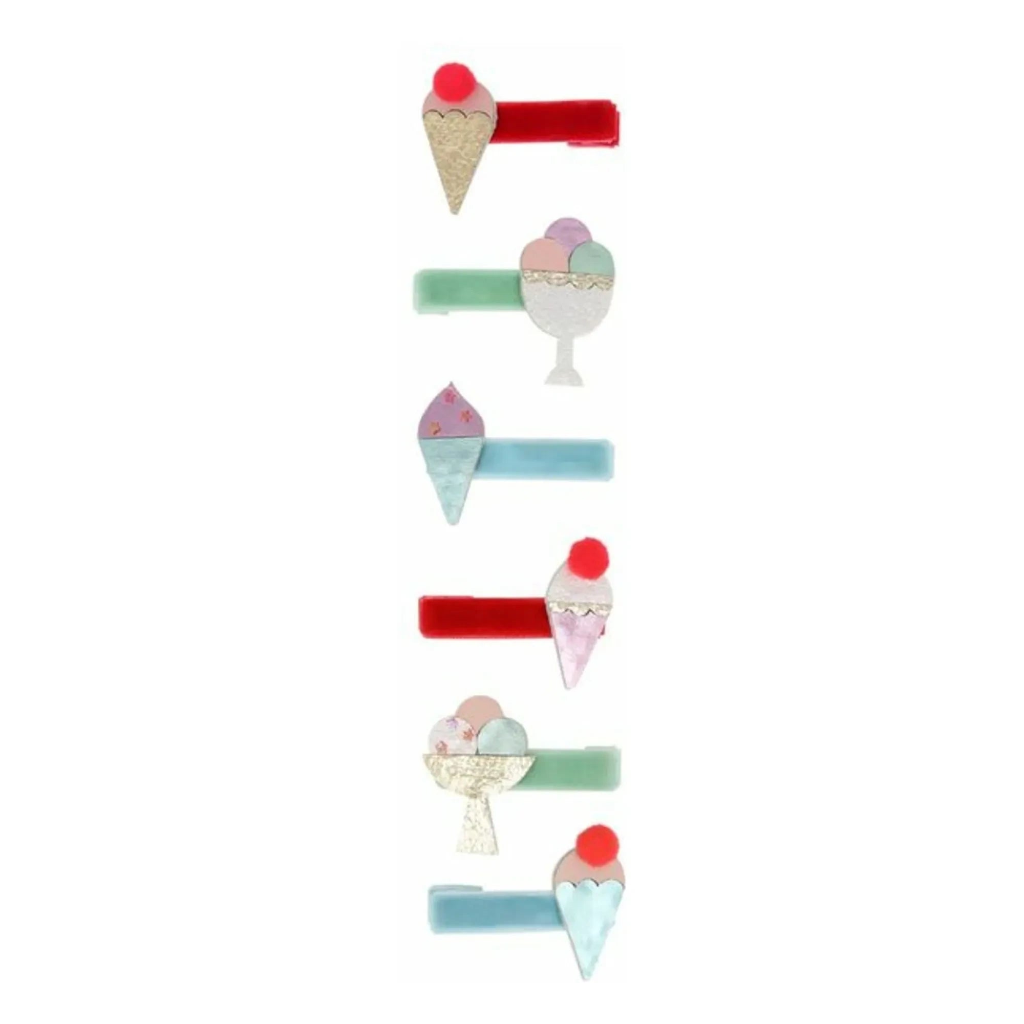 Meri Meri - Eiscreme-Haarspangen - 6er Set
