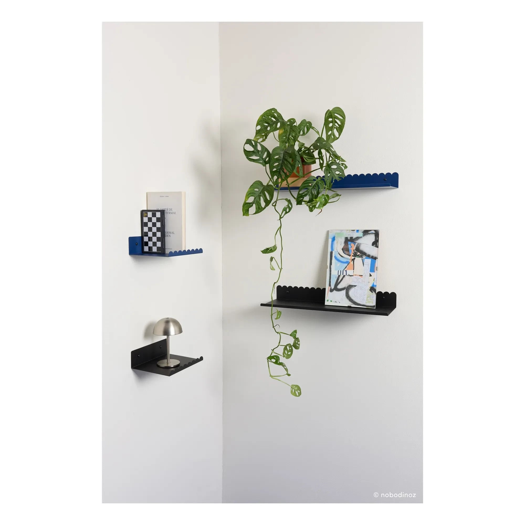 Nobodinoz - Vibes Wandregal 20x16 cm | Schwarz