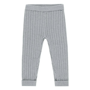 Rylee + Cru - Mini-Rippen-Leggings aus Mesh | Grau-Blau