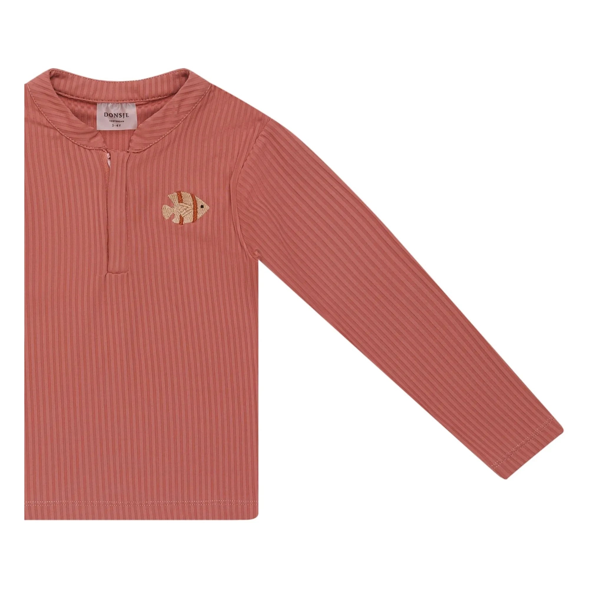 Donsje - Harvie Fisch UV-Schutz-T-Shirt | Ziegelrot