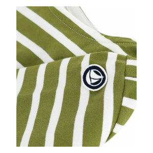 Petit Bateau - Logo Langarm-Marinière-T-Shirt Bio-Baumwolle | Grün