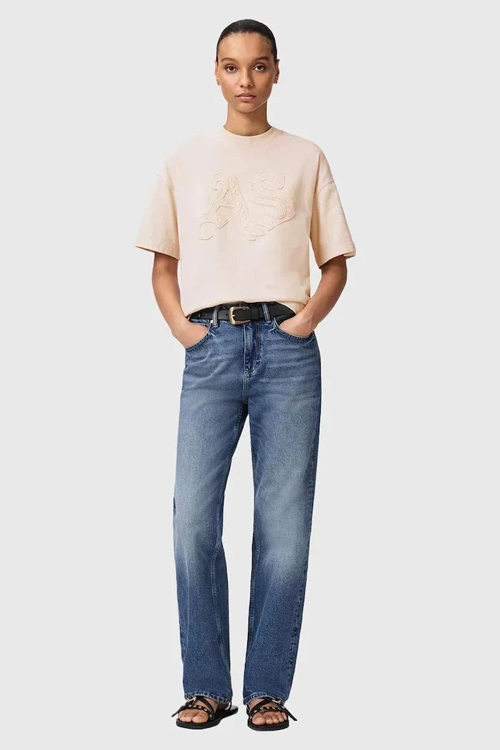 AllSaints Damen-Baumwoll-T-Shirt INSIGNIA