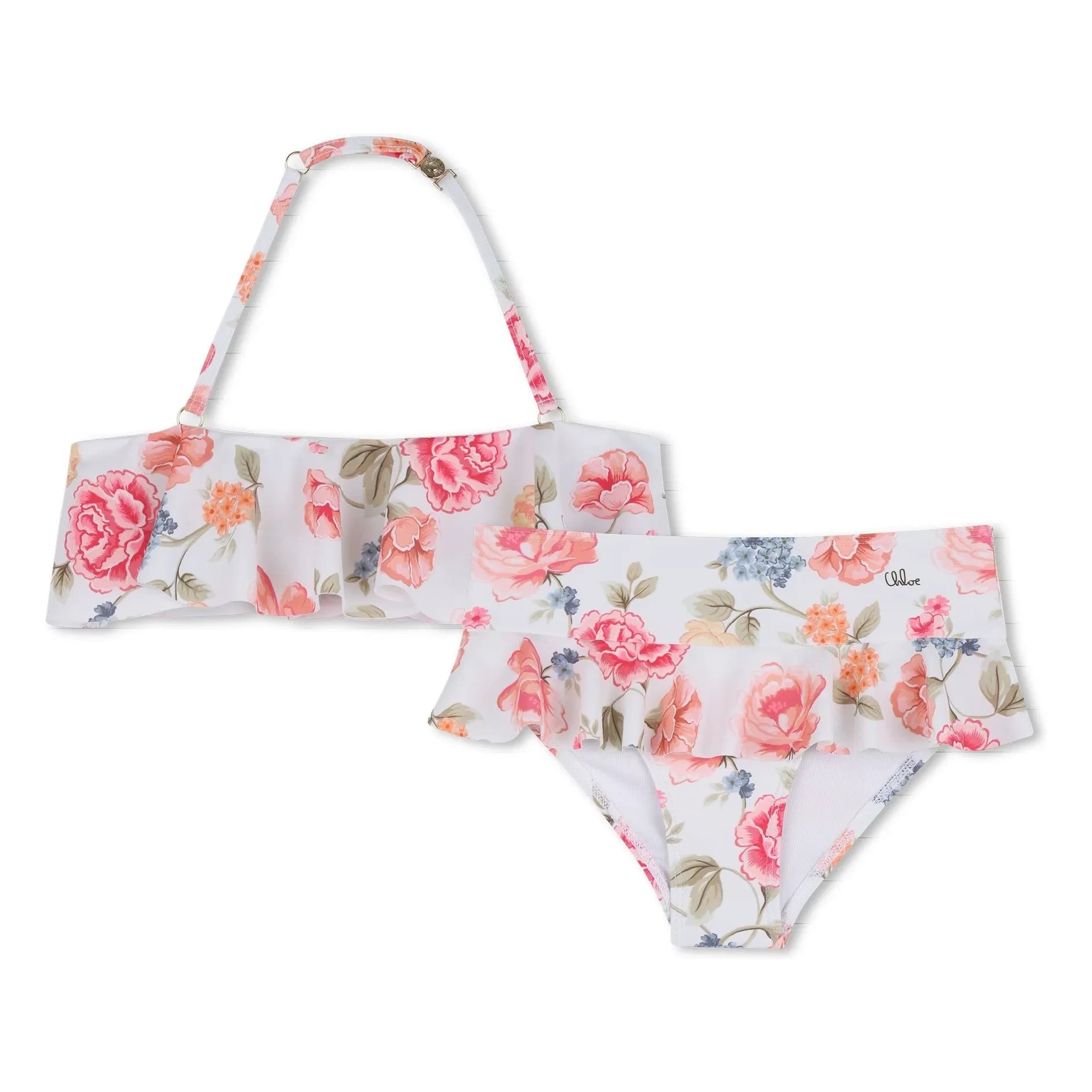 Chloé - Blumenmuster Badeanzug | Weiß