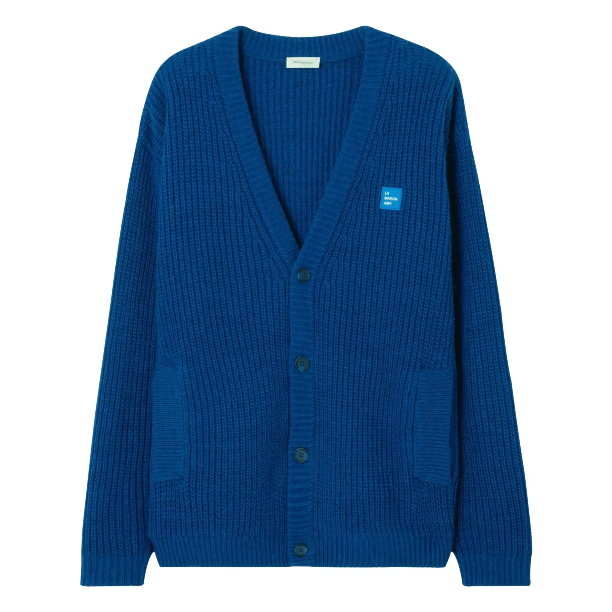American Vintage - Crashway Strickjacke aus Wolle und Alpaka | Königsblau