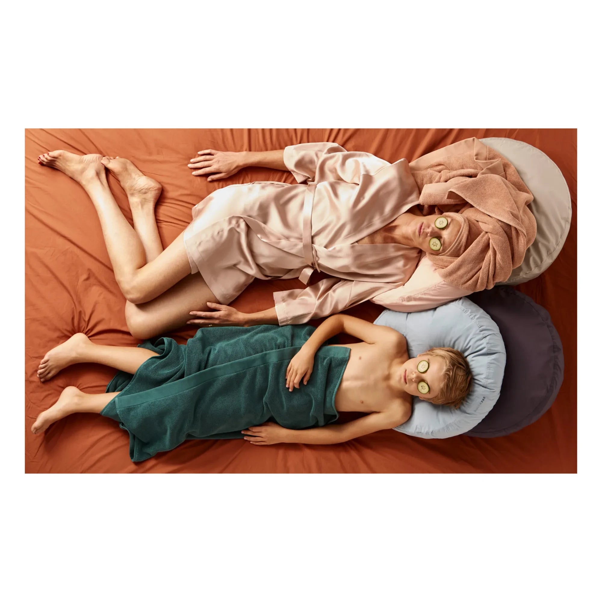 Suite 702 - Percale-Rundkissen aus Bio-Baumwolle | Puderrosa