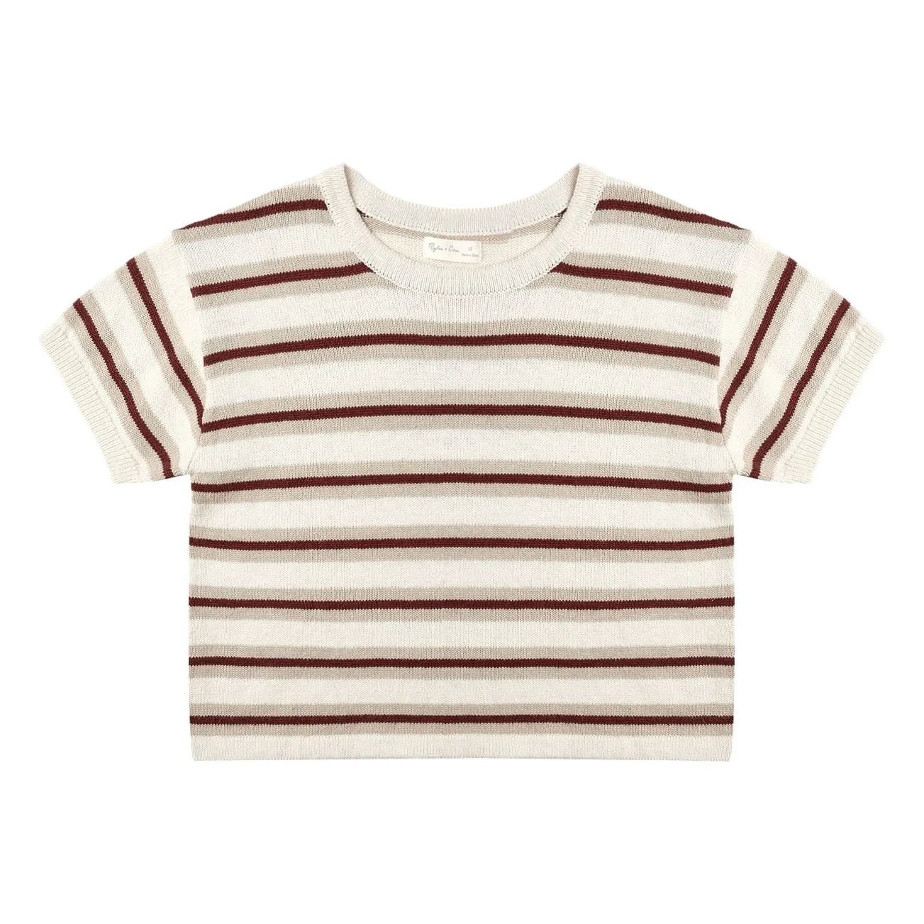 Rylee + Cru - Crop Top Mesh T-Shirt | Stone