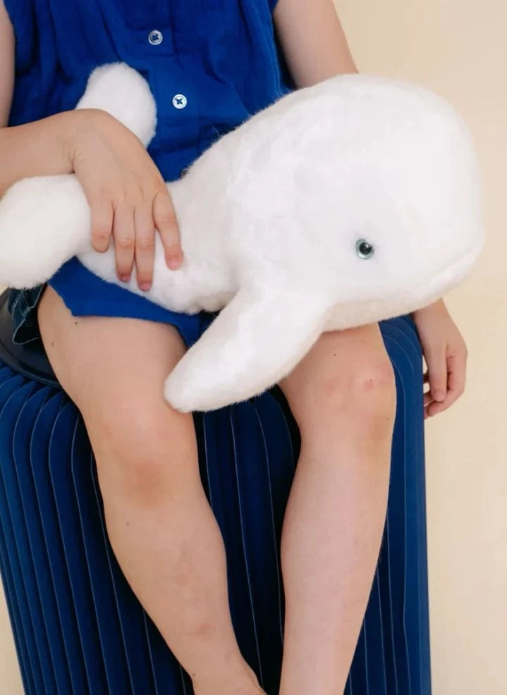 La Pelucherie - Romy Wal Plush Spielzeug, 35 cm | Weiß
