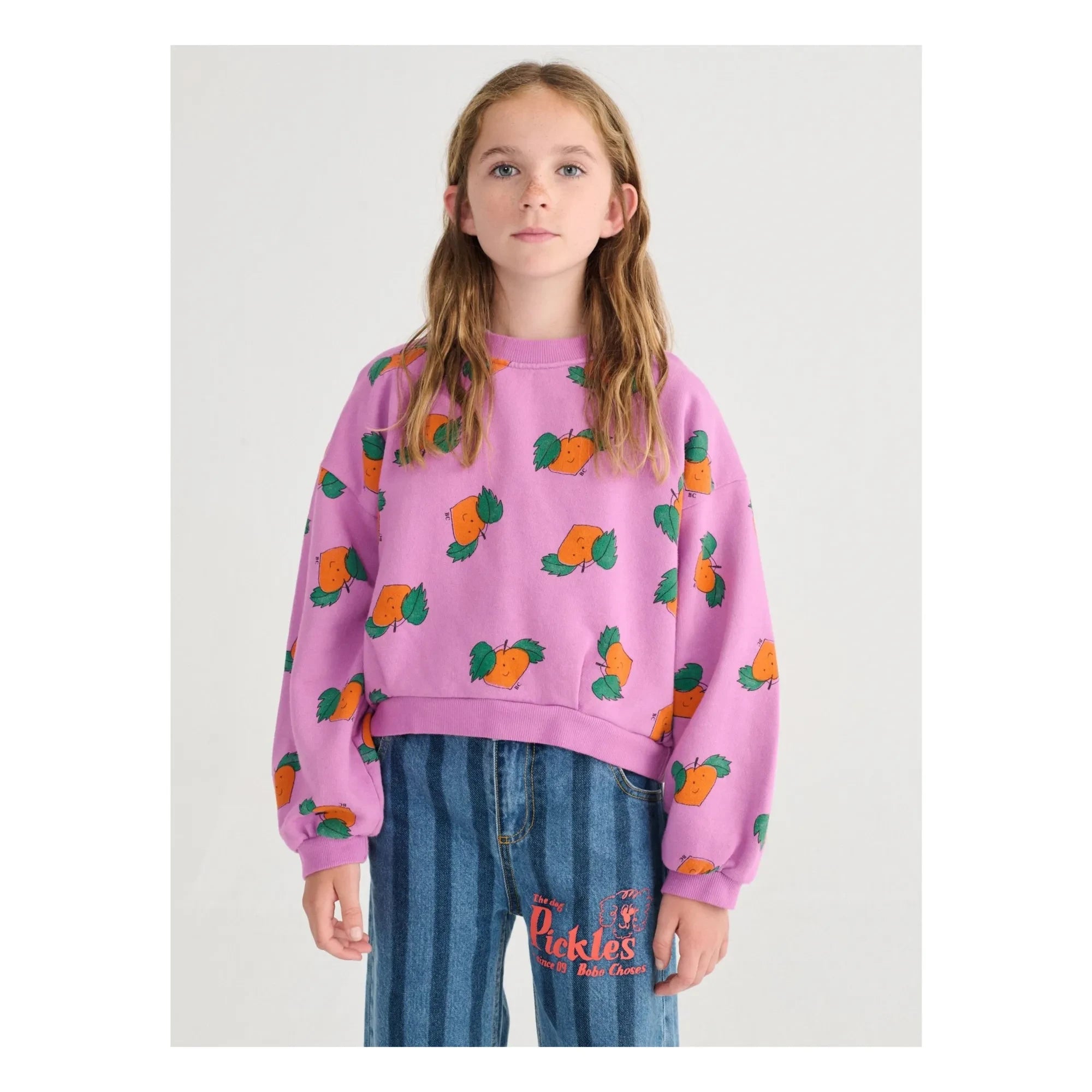Bobo Choses - Lila Bio-Baumwolle Sweat Crop