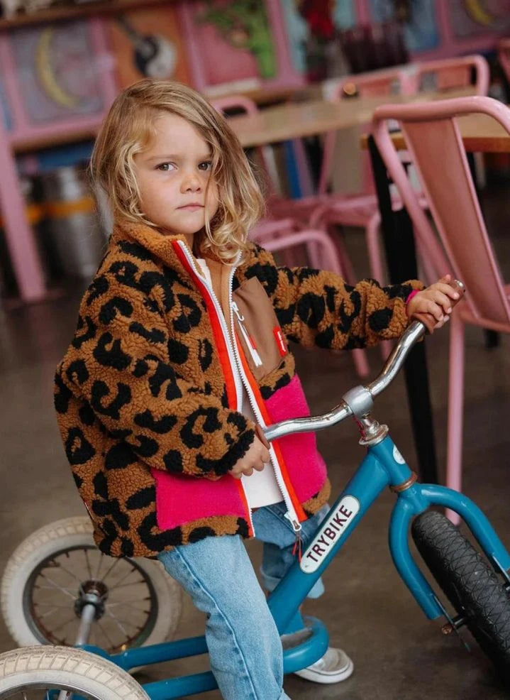 Hallo Hossy - Leoparden-Fleecejacke | Braun