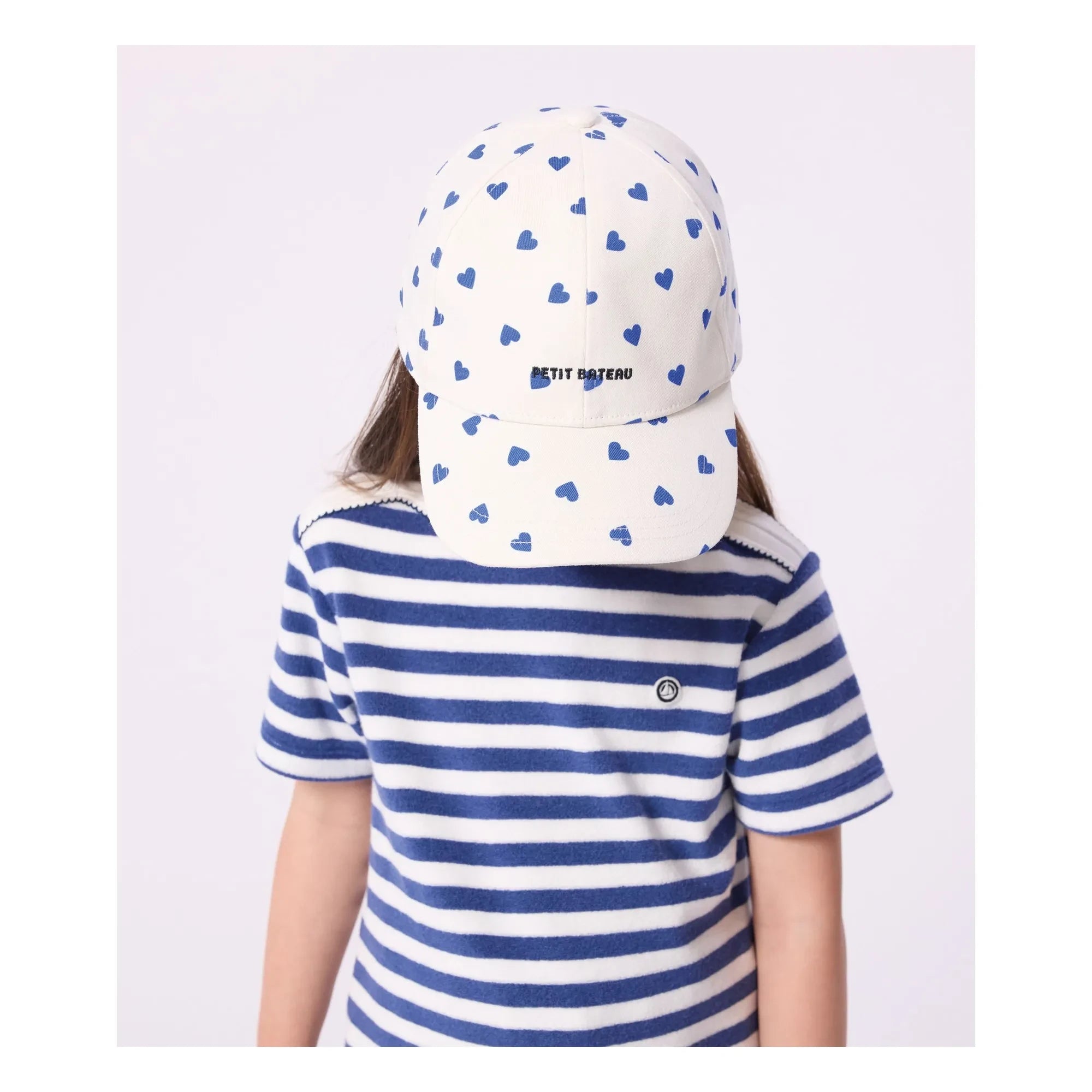 Petit Bateau - Twill Herzchen-Mütze | Weiß