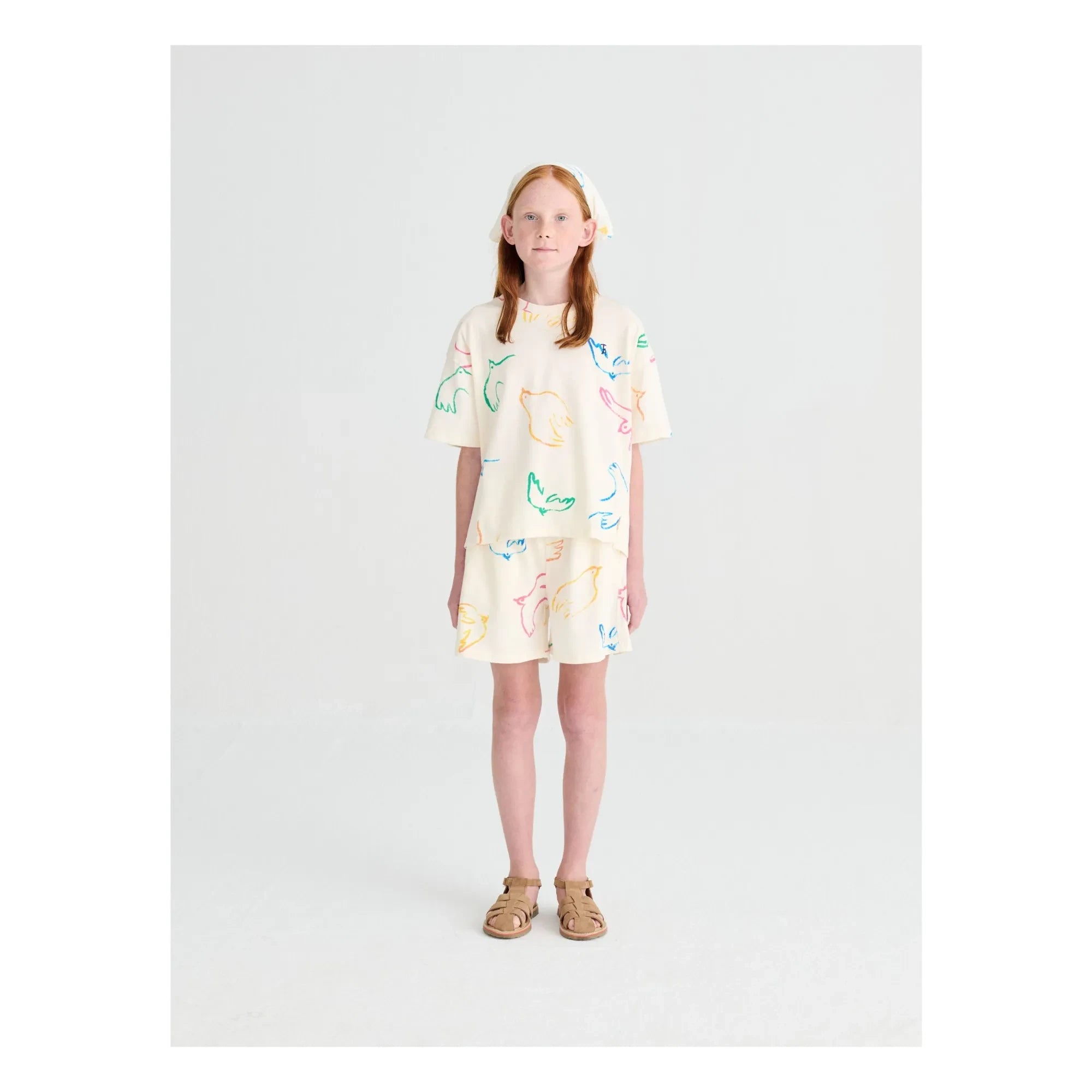True Artist - T-Shirt Birds Bio-Baumwolle | Ecru