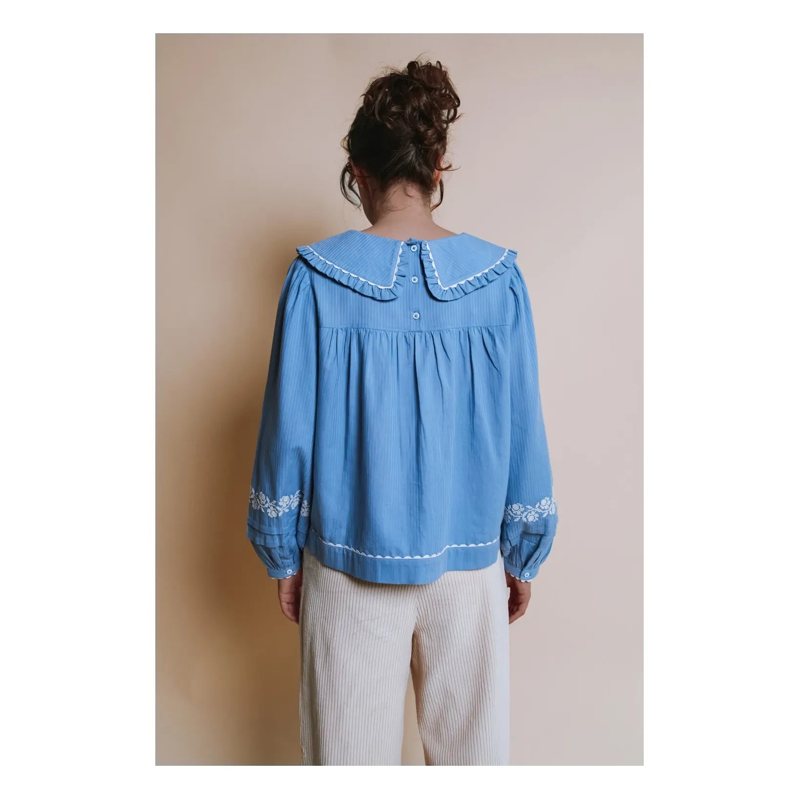 Emile et Ida - Elena Broderies bluz | Mavi