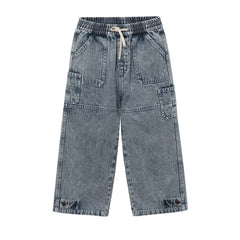 Goldie + Ace - Solda Belli Olmayan Cargo Jeans | Mavi
