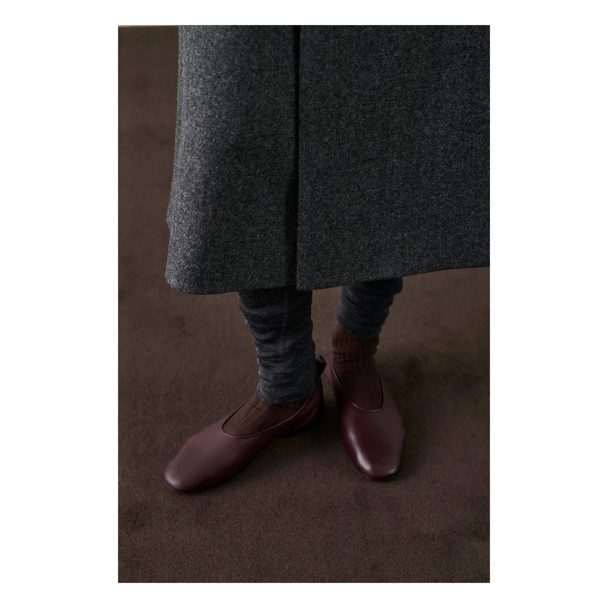 Soeur - Ballerina-Slipper Leder | Weinrot