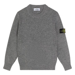 Stone Island - Logo Wollpullover | Grau