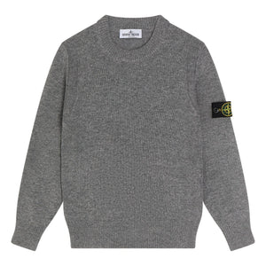 Stone Island - Logo Wollpullover | Grau
