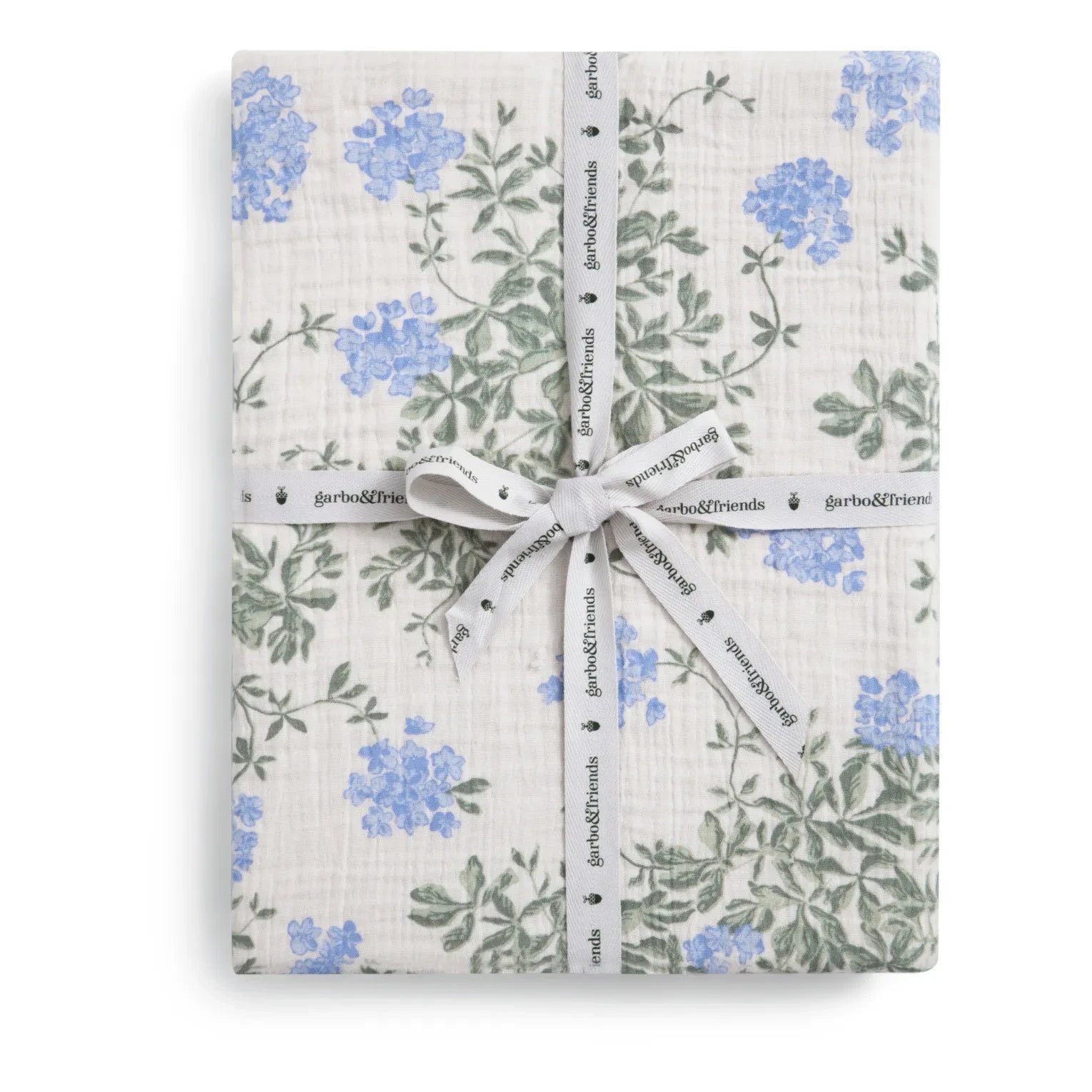 garbo&friends - Blaues Plumbago Bio-Baumwoll-Spannbettlaken