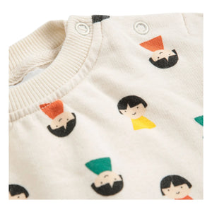 Bobo Choses - Pawn Sweatshirt Bio-Baumwolle | Ecru