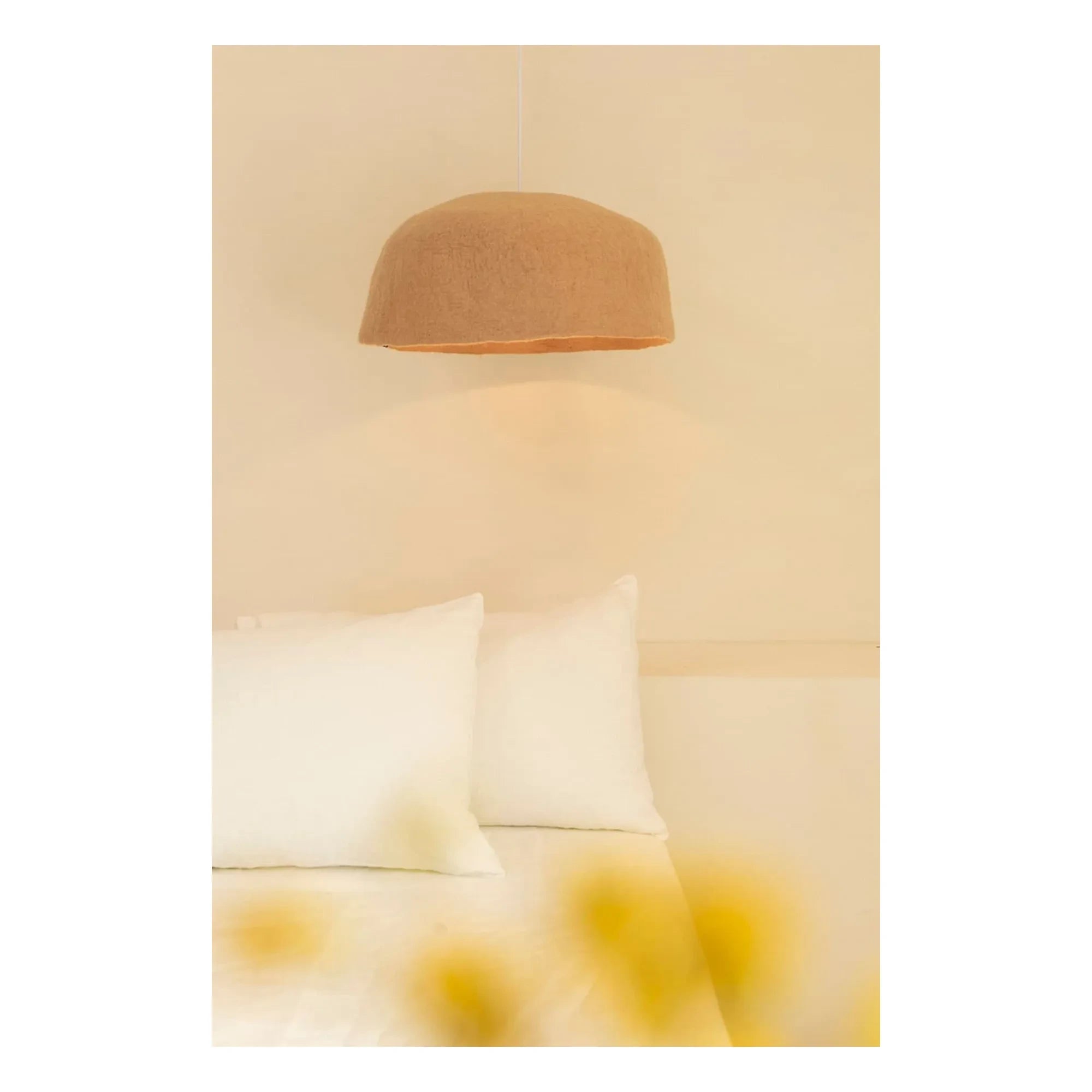 Muskhane - Filz Jurte Tischlampe | Beige