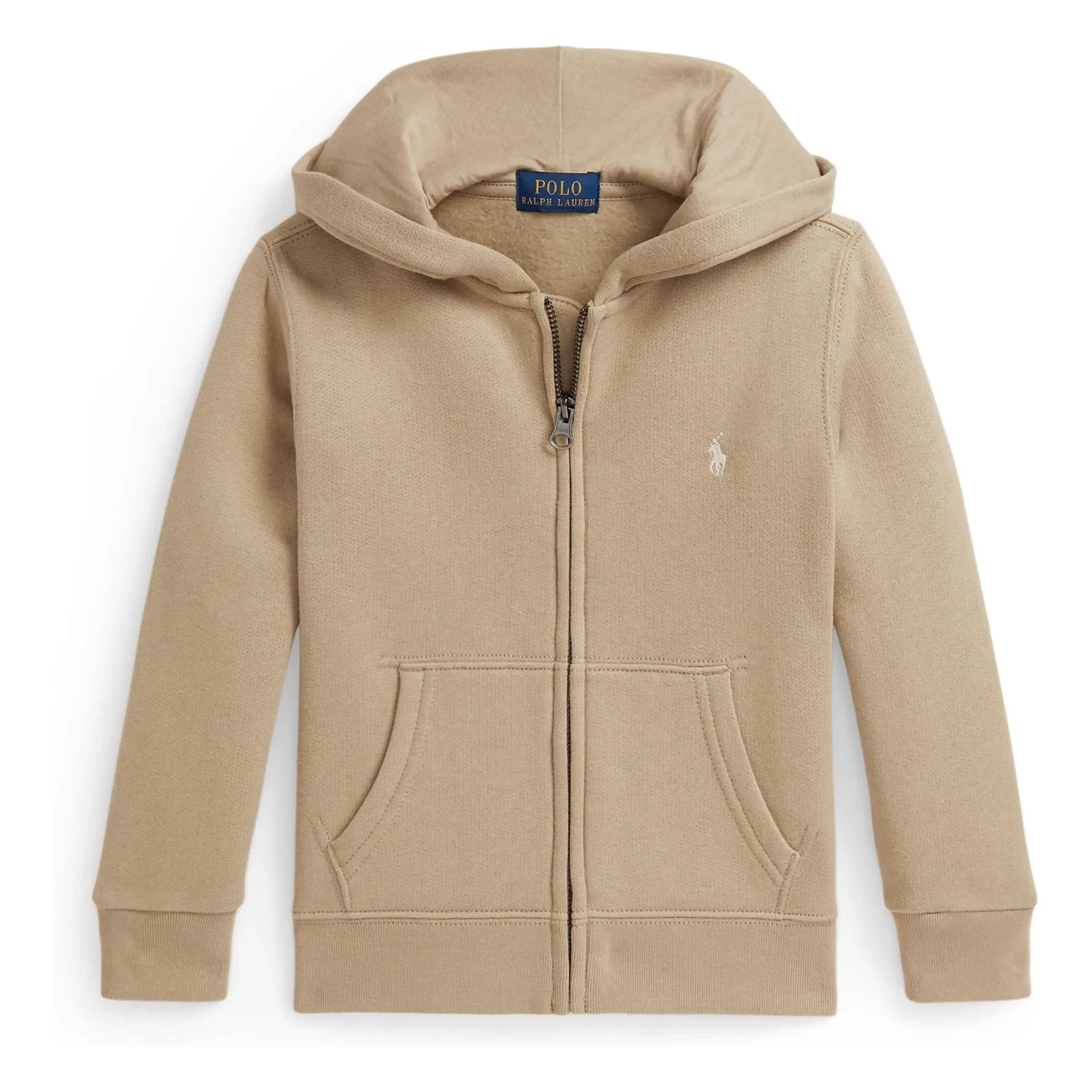 Ralph Lauren - Kapuzen-Sweatshirt mit Logo-Reißverschluss | Beige
