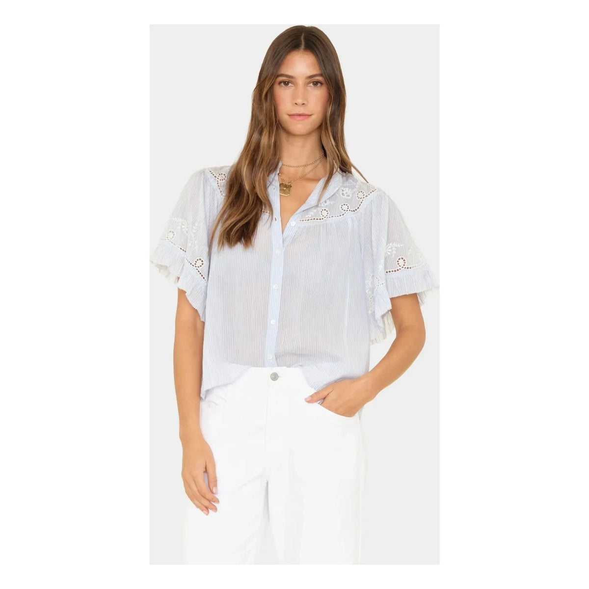 Xirena – Maé Baumwollbluse | Hellblau