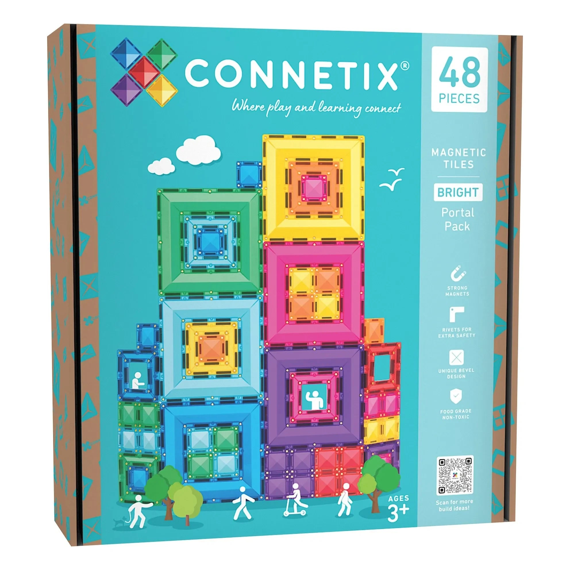 Connetix - Bright Portal Set - 48 Teile | Regenbogen