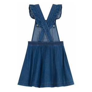 Petit Bateau - Bio-Baumwoll Denim Latzkleid | Denim Blau
