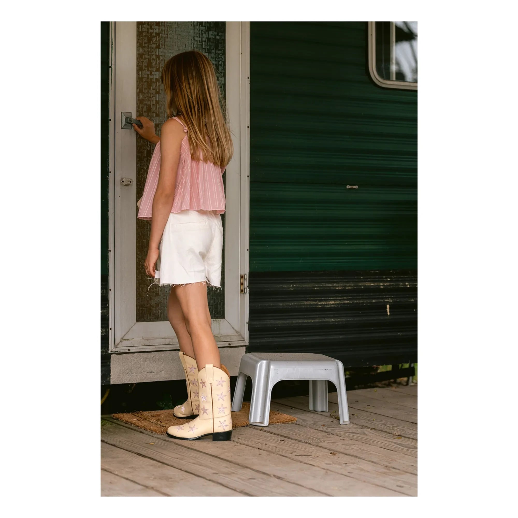 Bootstock - Cowboystiefel Starfish Leder | Blassgelb