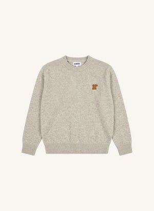 Hundred Pieces - Mika Merino Wolle Pullover | Grau Melange