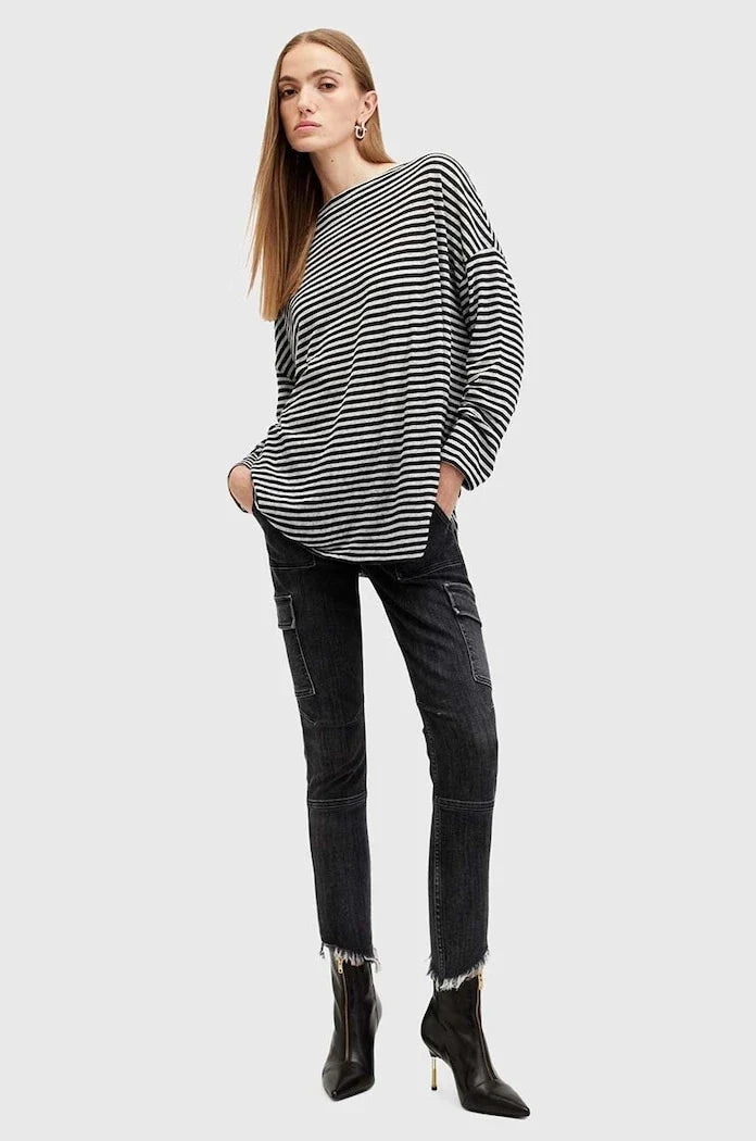 AllSaints RITA STRIPE TEE Bluz